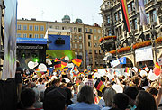 Am 6.7.2011 kann man die Bewerbung auf dem Marienplatz und in der Fußgängerzone begleiten (©Foto: Ingrid rossmann)